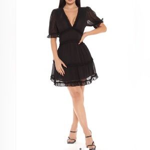 Fashion Nova Black Midi Dress